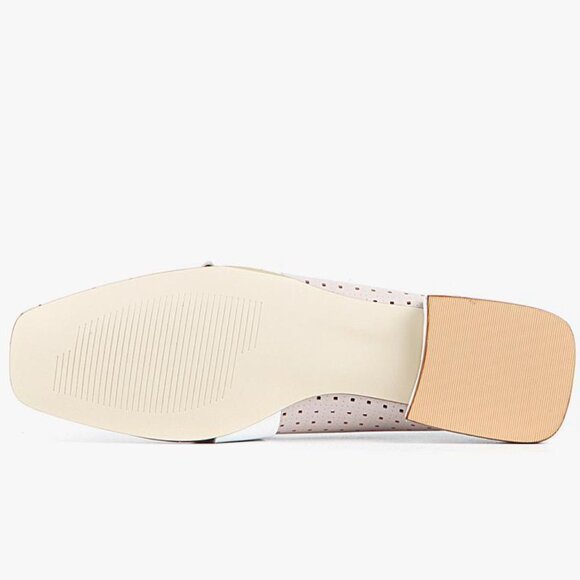 All Black Ballerina Pink cream color blocked Perforated Loafer Shoes NWT leather - Picture 5 of 7